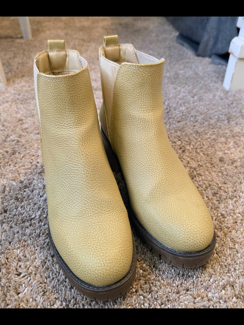 MIA Mustard Yellow Chelsea Ankle Booties